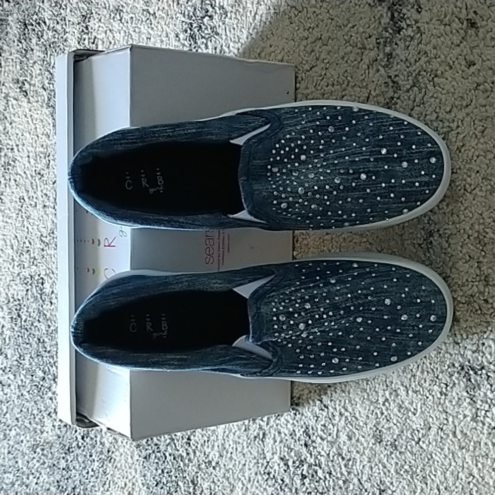 Girl's Blue Sparkly Size 4M Shoes